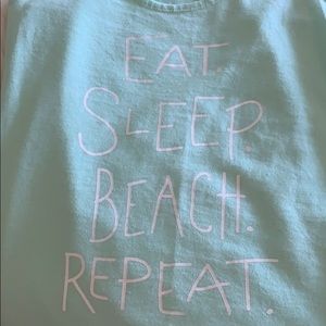 Racerback  graphic tank. “Eat Sleep Beach Repeat”